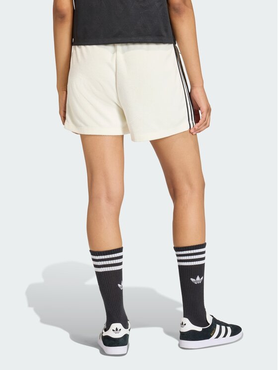 adidas adidas Szorty materiałowe Firebird Biały Loose Fit