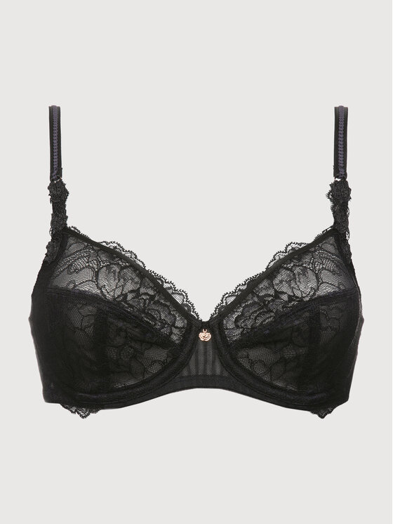 Triumph Triumph Biustonosz z fiszbiną Peony Florale 10181768 Czarny