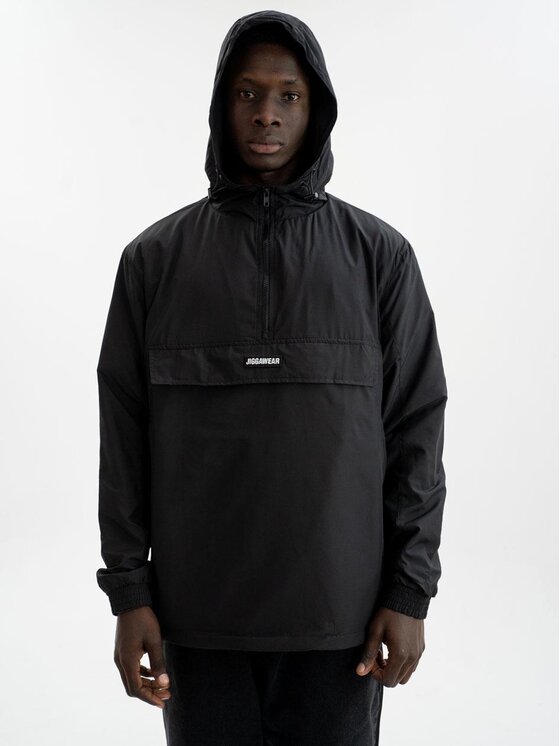Jigga Wear Jigga Wear Kurtka przejściowa Kurtka Kangurka Męska Czarna Jigga Wear Stripe Name Kangaroo L Czarny Regular Fit