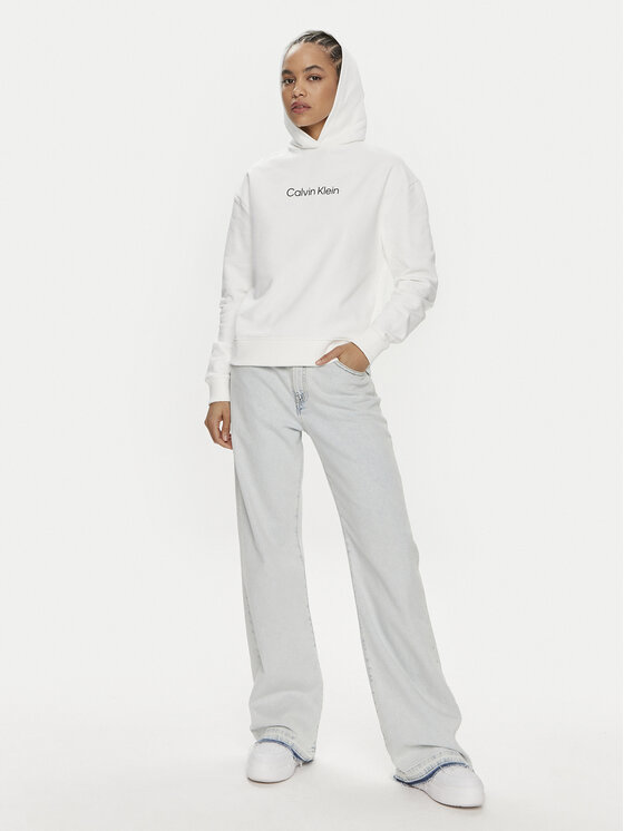 Calvin Klein Calvin Klein Mikina Hero Logo K20K205449 Bílá Regular Fit