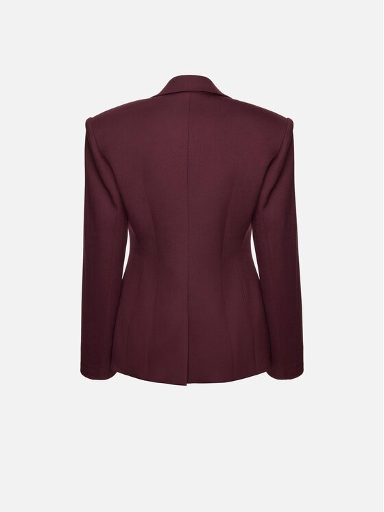 La Mania La Mania Marynarka AMBRIO Bordowy Basic Fit