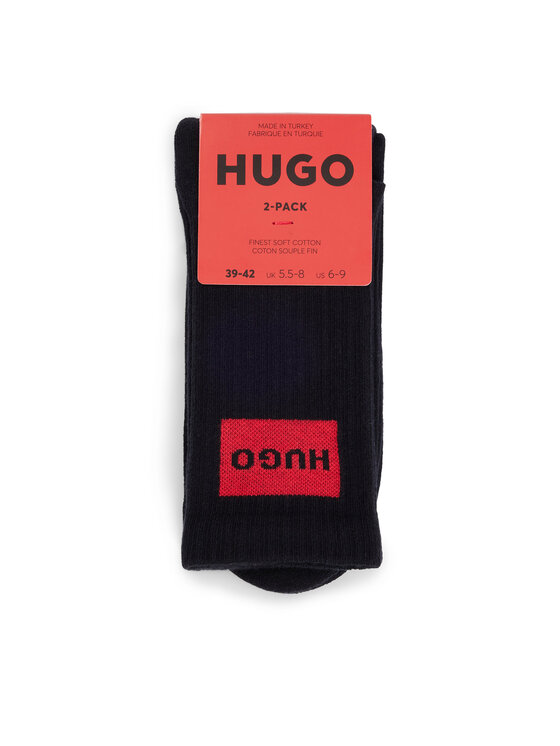 HUGO Hugo 2er-Set hohe Herrensocken 50510640 Schwarz