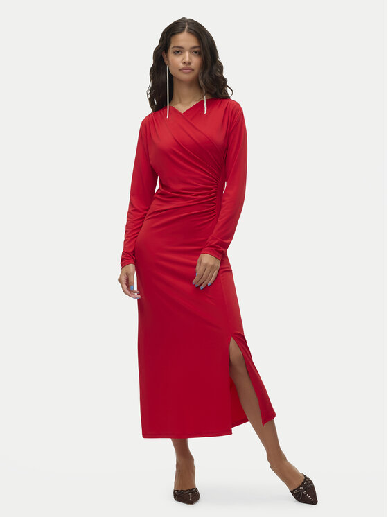 Vero Moda Vero Moda Sukienka koktajlowa Rasmine 10317033 Czerwony Slim Fit