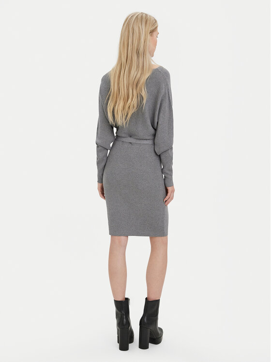 Vero Moda Vero Moda Sukienka dzianinowa 10269251 Szary Regular Fit