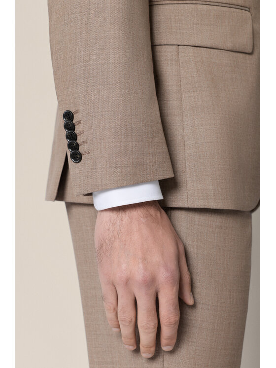 Lancerto Lancerto Garnitur Leganes GA073126000009 Brązowy Slim Fit