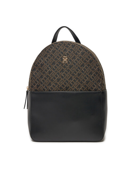 Tommy Hilfiger Mugursoma Th Jacquard Backpack AW0AW17074 Melns