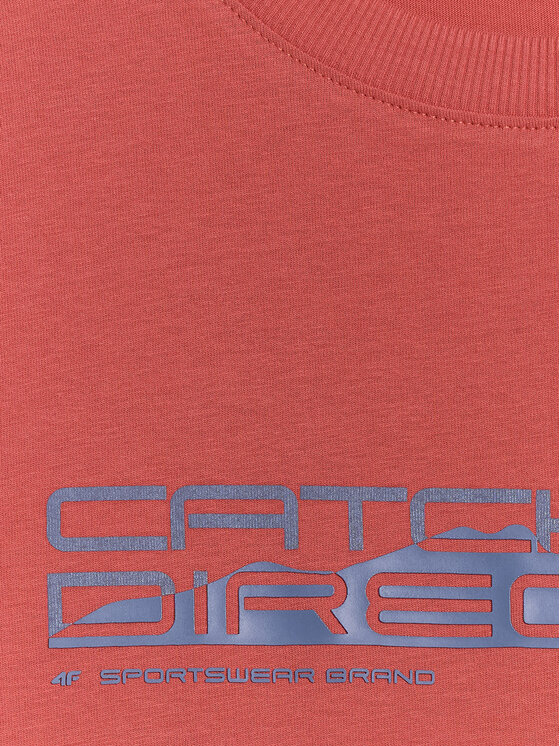 4F 4F T-Shirt TREKKING Koralowy Regular Fit
