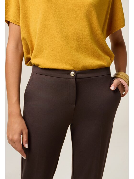 Oltre Oltre Pantaloni di tessuto P030R008785N022 Marrone Regular Fit