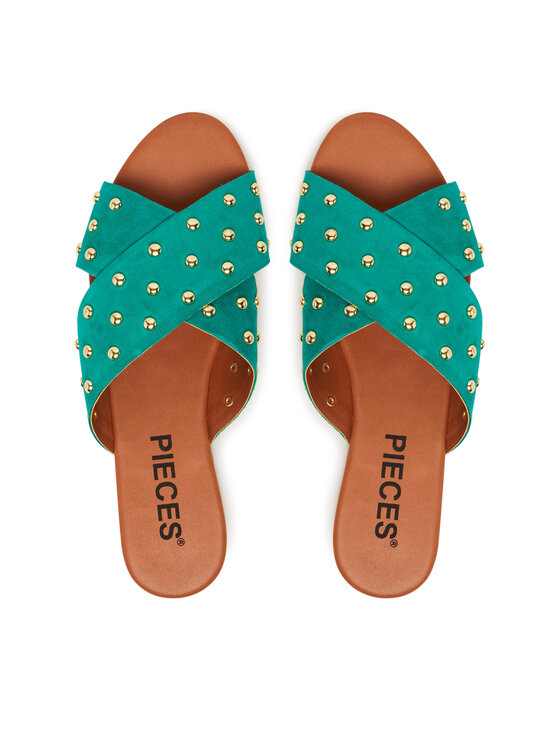 Pieces Pieces Klapki 17156837 Zielony