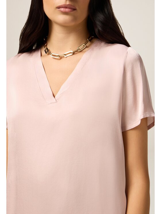 Oltre Oltre Bluzka 2463R003055N0A6 Różowy Regular Fit