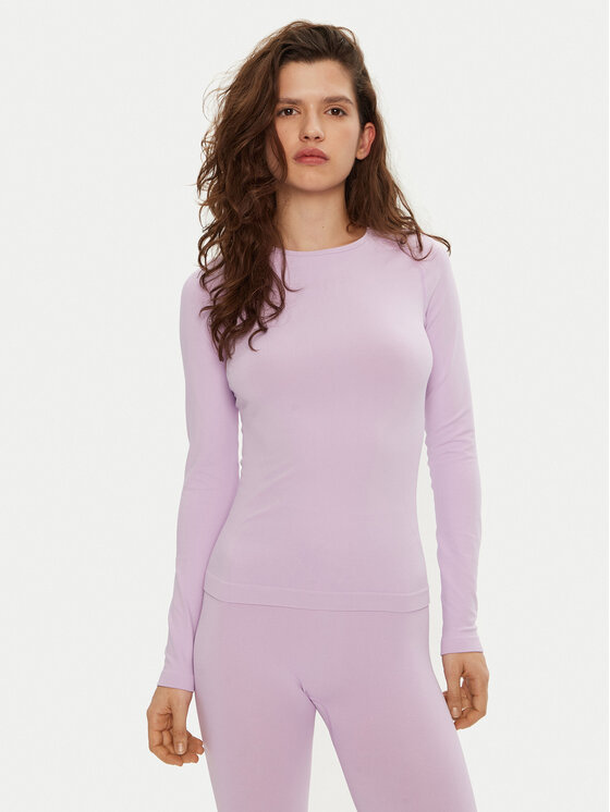 4F 4F Lenjerie de corp termoactivă partea de sus 4FWAW24USEAF152 Violet Slim Fit