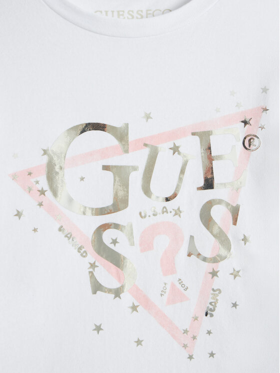 Guess Guess T-krekls K5RI00 K6YW4 Balts Regular Fit