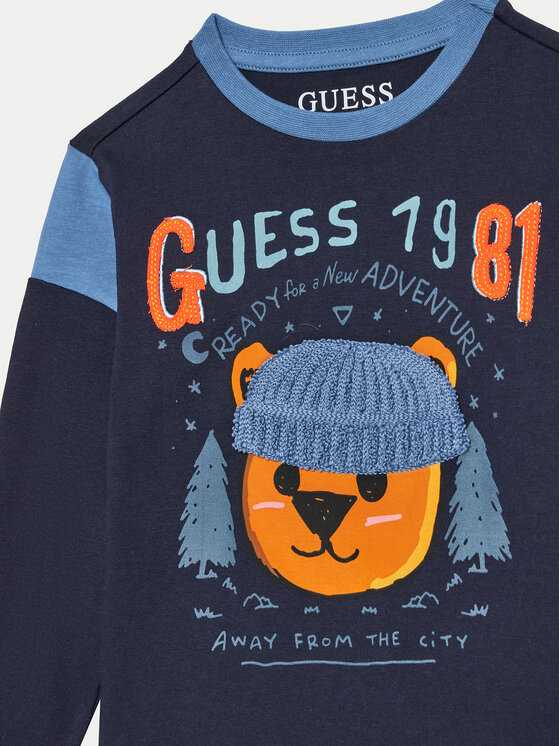 Guess Guess Majica N4BI05 I3Z14 Tamnoplava Regular Fit