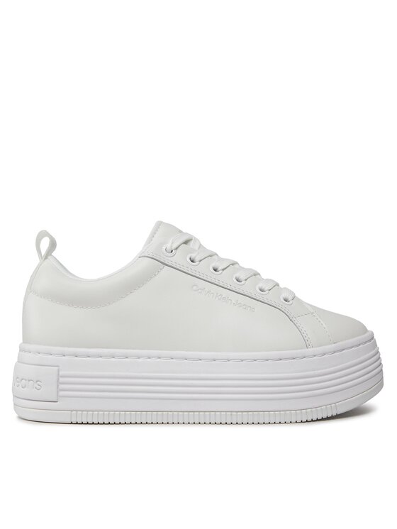 Sneakers Calvin Klein Jeans Bold Flatf Low Laceup Lth In Lum YW0YW01309 Triple Bright White 0K4