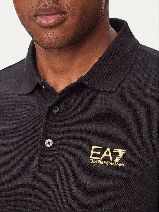 EA7 Emporio Armani EA7 Emporio Armani Тениска с яка и копчета 8NPF17 PJVUZ MC004 Черен Regular Fit