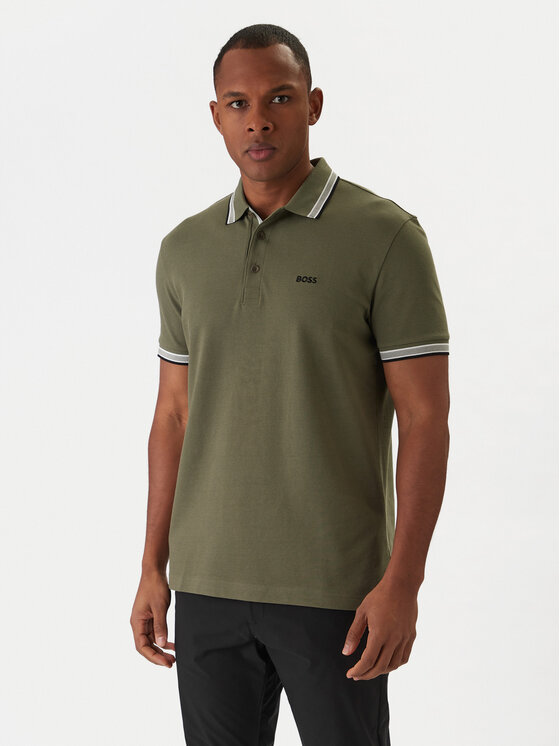 BOSS BOSS Polokošile Paddy 50469055 Khaki Regular Fit