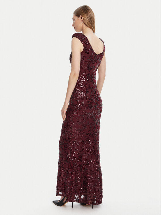 Rinascimento Rinascimento Abendkleid CFC0125132003 Dunkelrot Slim Fit