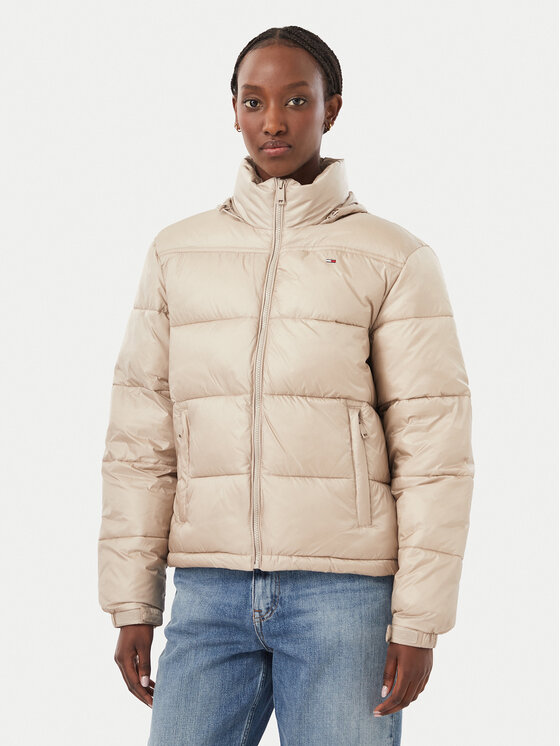 Tommy Jeans Tommy Jeans Зимно яке DW0DW21619 Тъмнобежов Relaxed Fit