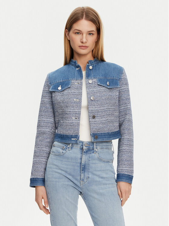 Guess Guess Geacă de blugi W5GL23 WH610 Albastru Regular Fit