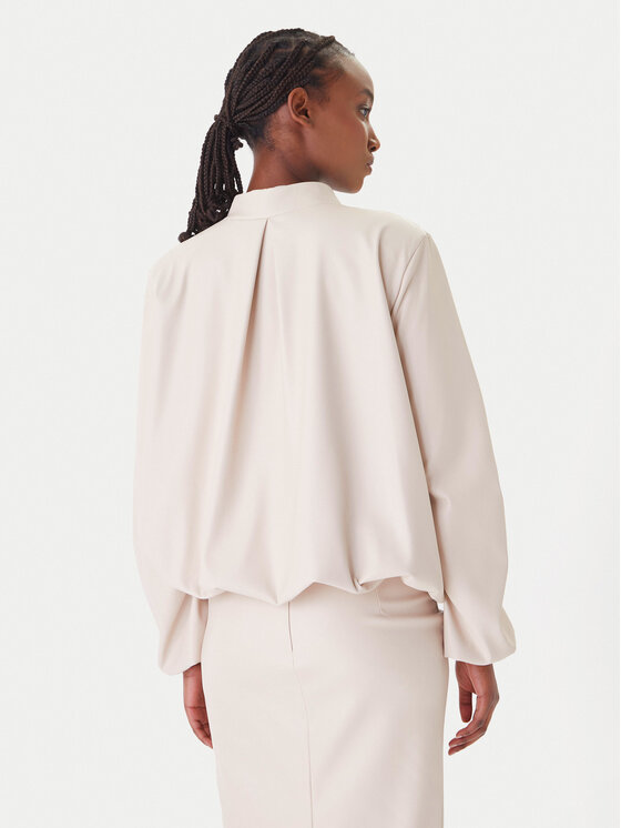 Rinascimento Rinascimento Jacke aus Kunstleder CFC0127530003 Beige Relaxed Fit