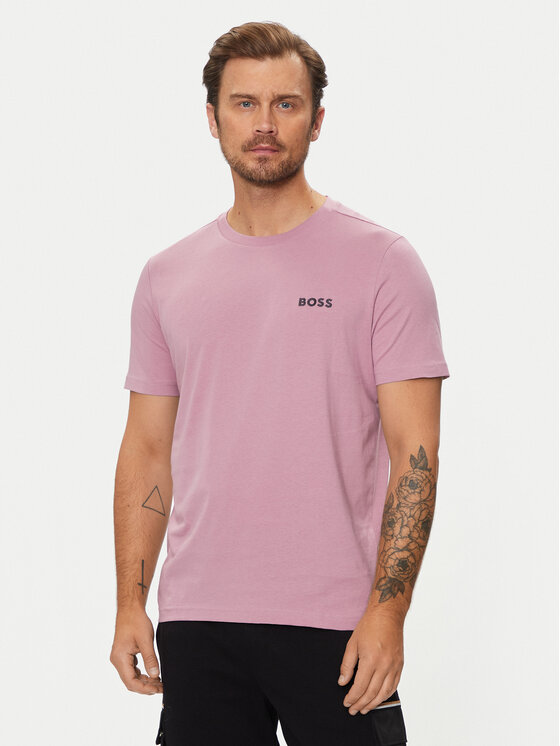 Boss T-krekls 50515620 Rozā Regular Fit