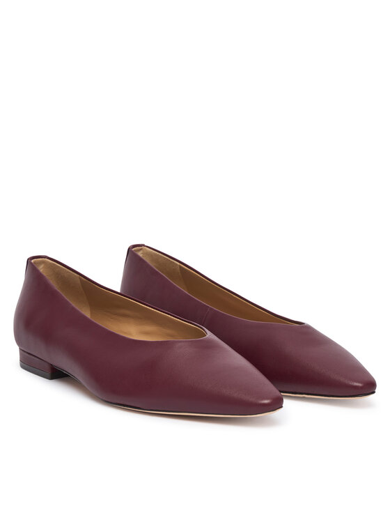 LAUREN RALPH LAUREN LAUREN RALPH LAUREN Baleriny Audri 802P18411006 Bordowy