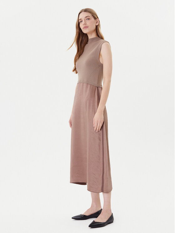 BOSS BOSS Ежедневна рокля Ferdolini 50542873 Бежов Regular Fit