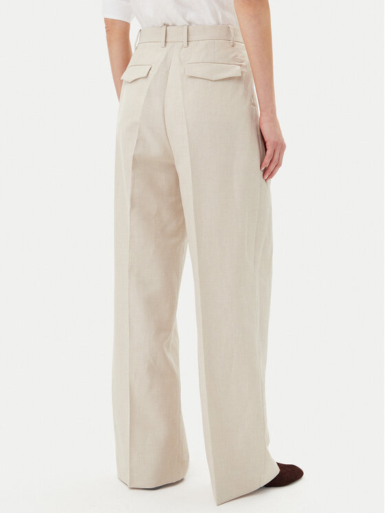 Tommy Hilfiger Tommy Hilfiger Medžiaginės kelnės WW0WW45460 Smėlio Relaxed Fit