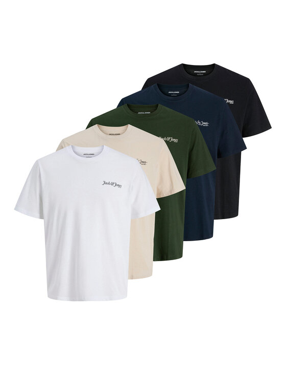 Jack & Jones Jack&Jones Комплект 5 тишърти Yuki 12288322 Цветен Relaxed Fit
