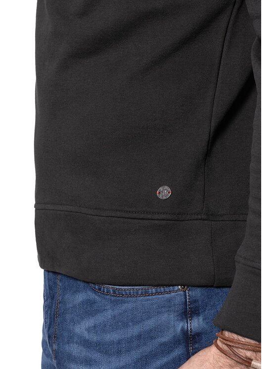 Mustang Mustang Felpa APPLICATION HOODIE Grigio Regular Fit