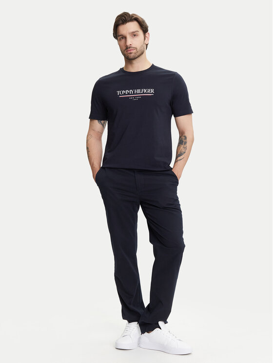 Tommy Hilfiger Tommy Hilfiger T-Shirt Brand Love MW0MW40324 Tmavomodrá Regular Fit