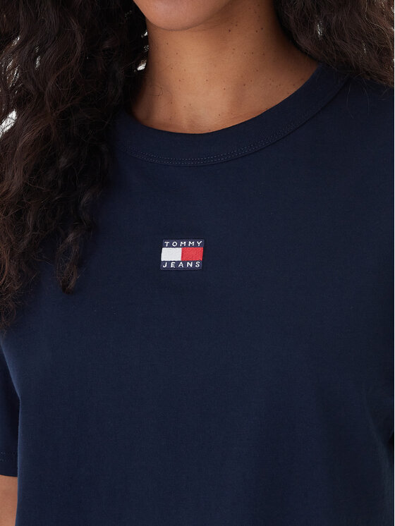 Tommy Jeans Tommy Jeans Tričko Badge DW0DW22202 Tmavomodrá Boxy Fit