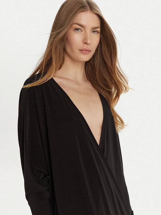 NORMA KAMALI NORMA KAMALI Sukienka wieczorowa KK3243PLF85001 Czarny Regular Fit