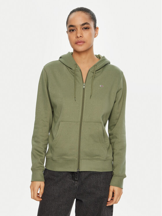 Tommy Jeans Tommy Jeans Світшот Flag DW0DW19729 Зелений Regular Fit