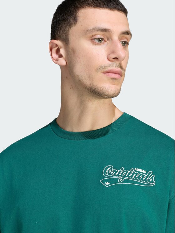 adidas adidas T-Shirt 170357 Zielony ciemny Loose Fit