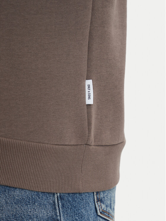 Only & Sons Only & Sons Mikina 22031838 Hnědá Regular Fit