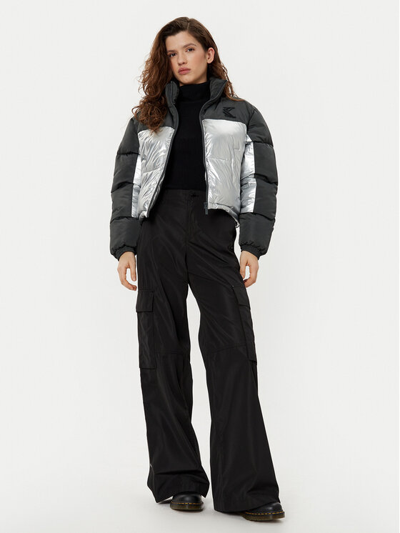 Karl Kani Karl Kani Giubbotto invernale Og Metallic Block 61760015 Nero Regular Fit