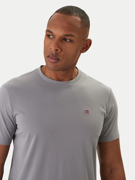Napapijri Napapijri T-shirt Salis NP0A4H8D Siva Regular Fit