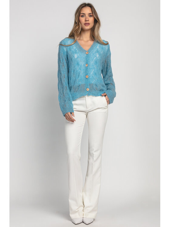 Fobya Fobya Kardigan F1967 Niebieski Basic Fit