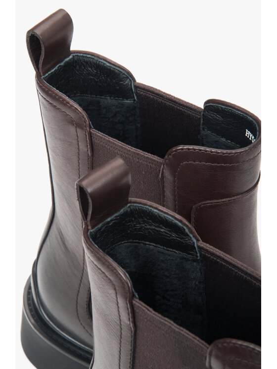 Estro Estro Kotníková obuv s elastickým prvkem ER00118407 Hnědá