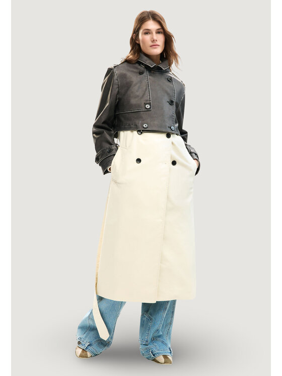 Desigual Desigual Trench CHAQ_DUOLO Bianco Casual Fit