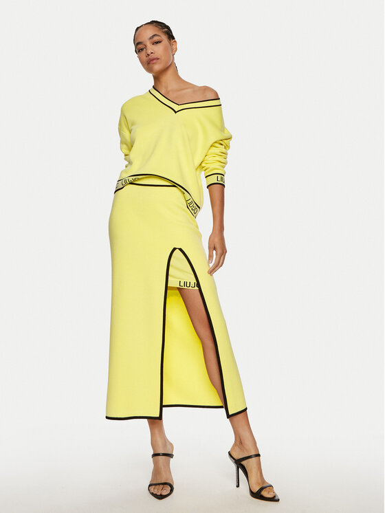 Liu Jo Sport Liu Jo Sport Midi krilo TF4053 MS59L Rumena Regular Fit