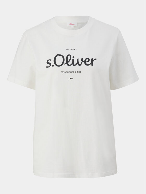 s.Oliver T-Shirt 2136463 Écru Regular Fit