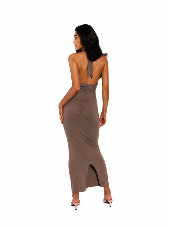 Agatha Studio Agatha Studio Sukienka wieczorowa A26LS-SU-K06 Brązowy Slim Fit