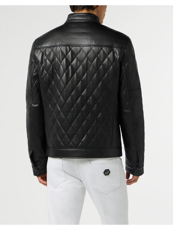 PHILIPP PLEIN PHILIPP PLEIN Vatovaná bunda 28619 Černá Regular Fit