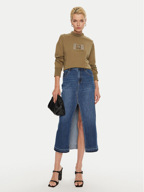 Gaudi Gaudi Spódnica jeansowa 421BD76002 Niebieski Regular Fit