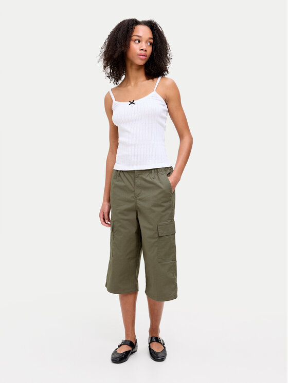 JJXX JJXX Capri kalhoty Olga 12271698 Zelená Straight Fit