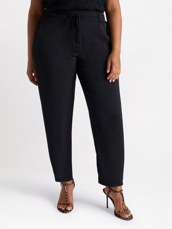 Fiorella Rubino Fiorella Rubino Spodnie materiałowe P132T004827N033 Czarny Regular Fit