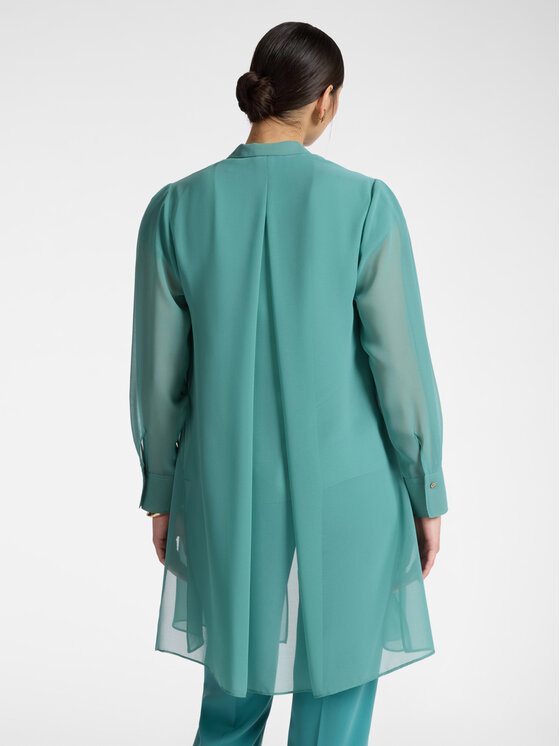 Elena Mirò Elena Mirò Camicia 5022Z000027N0B5 Turchese A-Line Fit