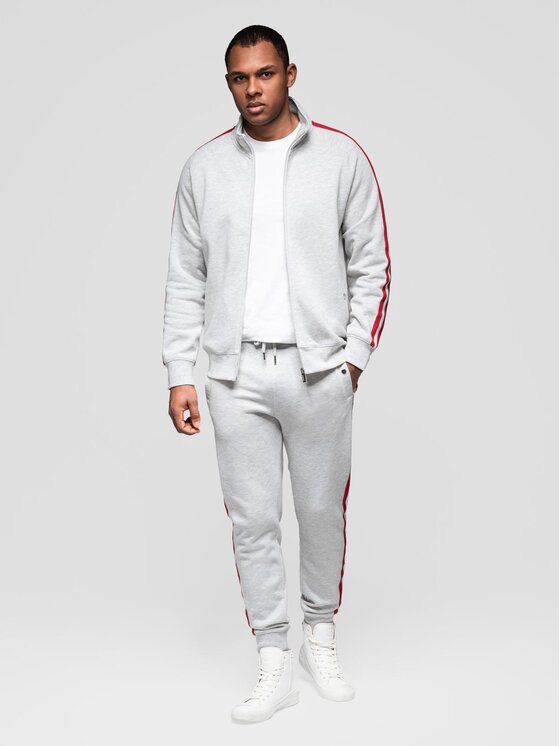 Ombre Ombre Komplet dresowy Z114 Szary Regular Fit